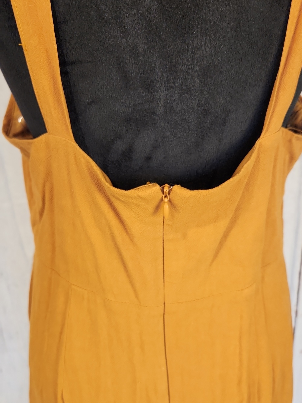 Altar'd State Mustard Cotton Linen Blend Summer Dress L NWT - Picture 5 of 12